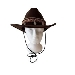 Western Brown‎ Cowboy Unisex Hat Cowgirl Rustic Sz 57 Rodeo